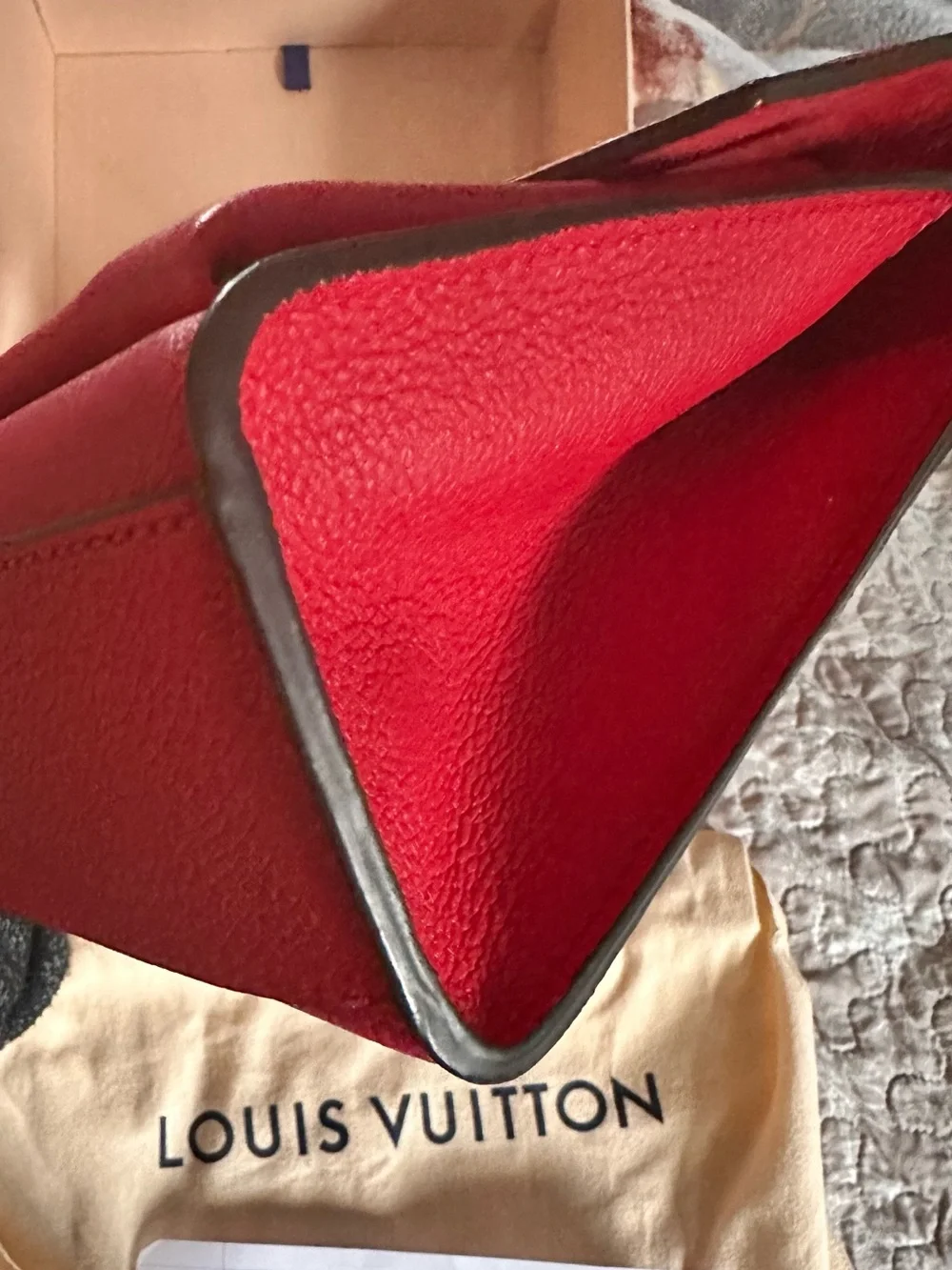 Louis Vuitton Mylockme BB in color RUBY